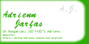adrienn jarfas business card